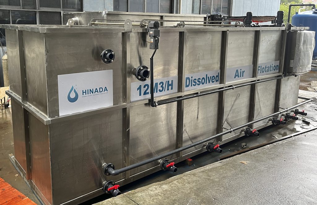 SUS304 Dissolved Air Flotation System for High COD Oil grease industrial wastewater